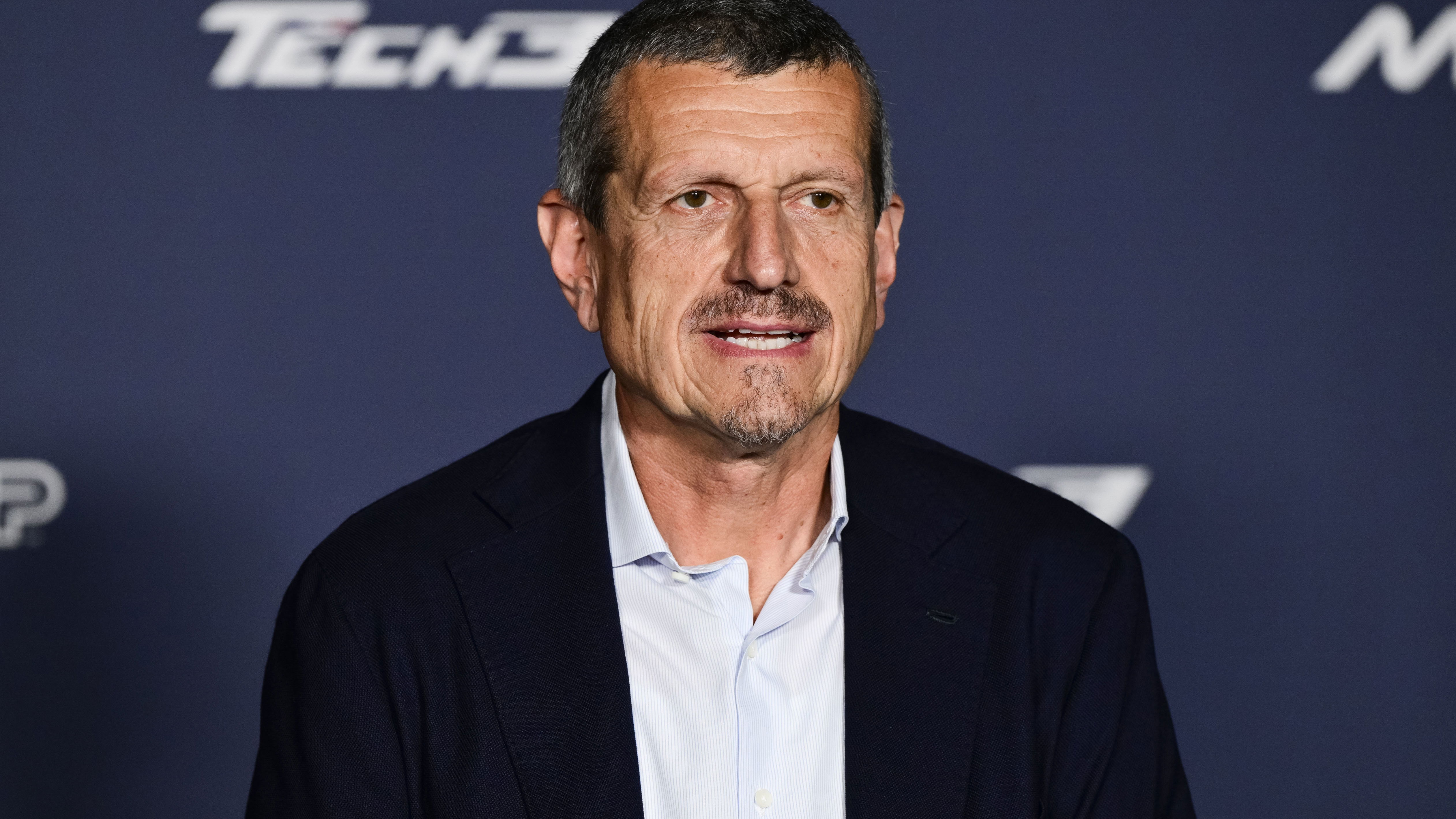 Guenther Steiner during a MotoGP press conference. Photo credit - Gold and Goose