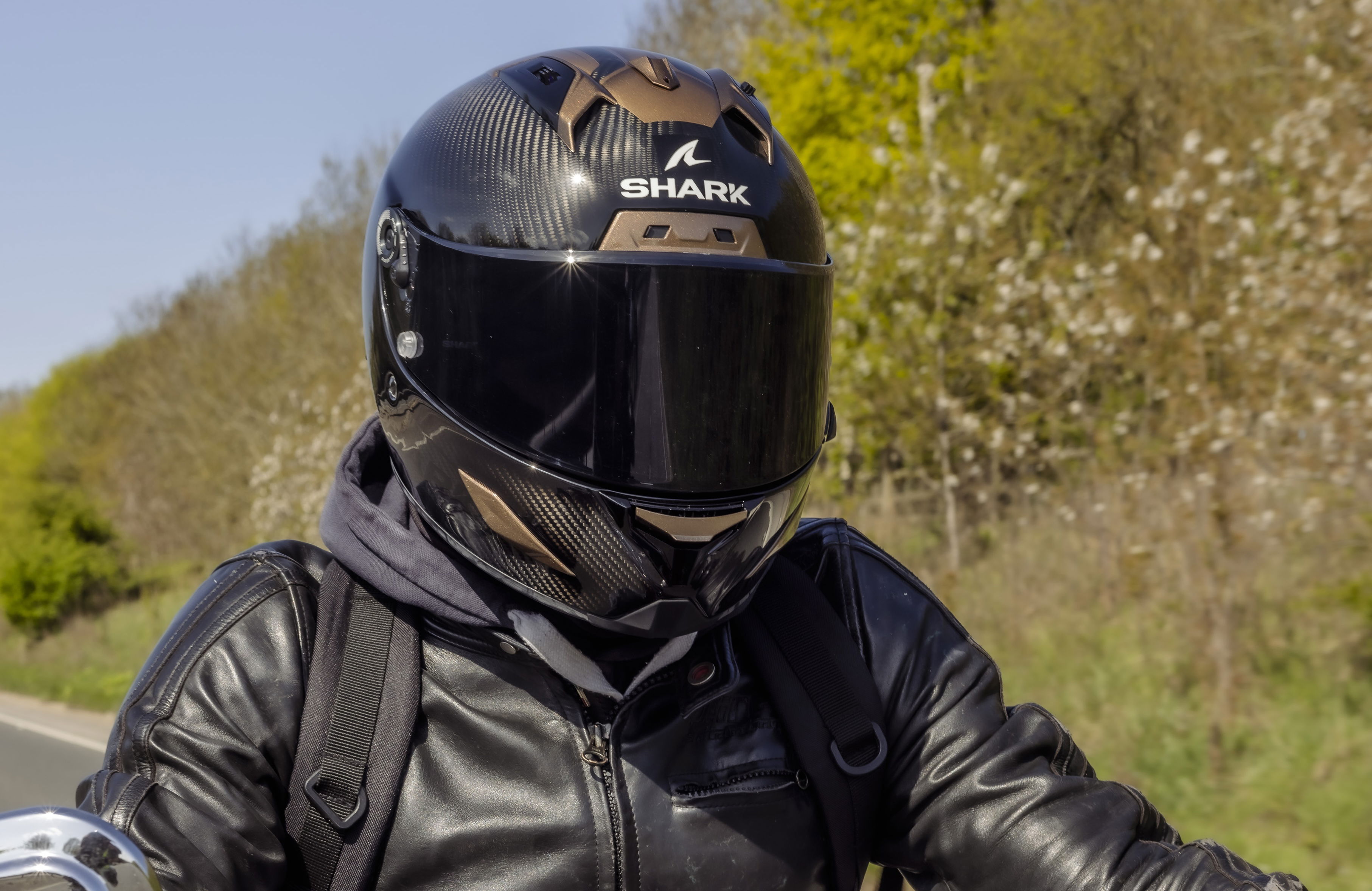 The Shark Aeron motorcycle helmet